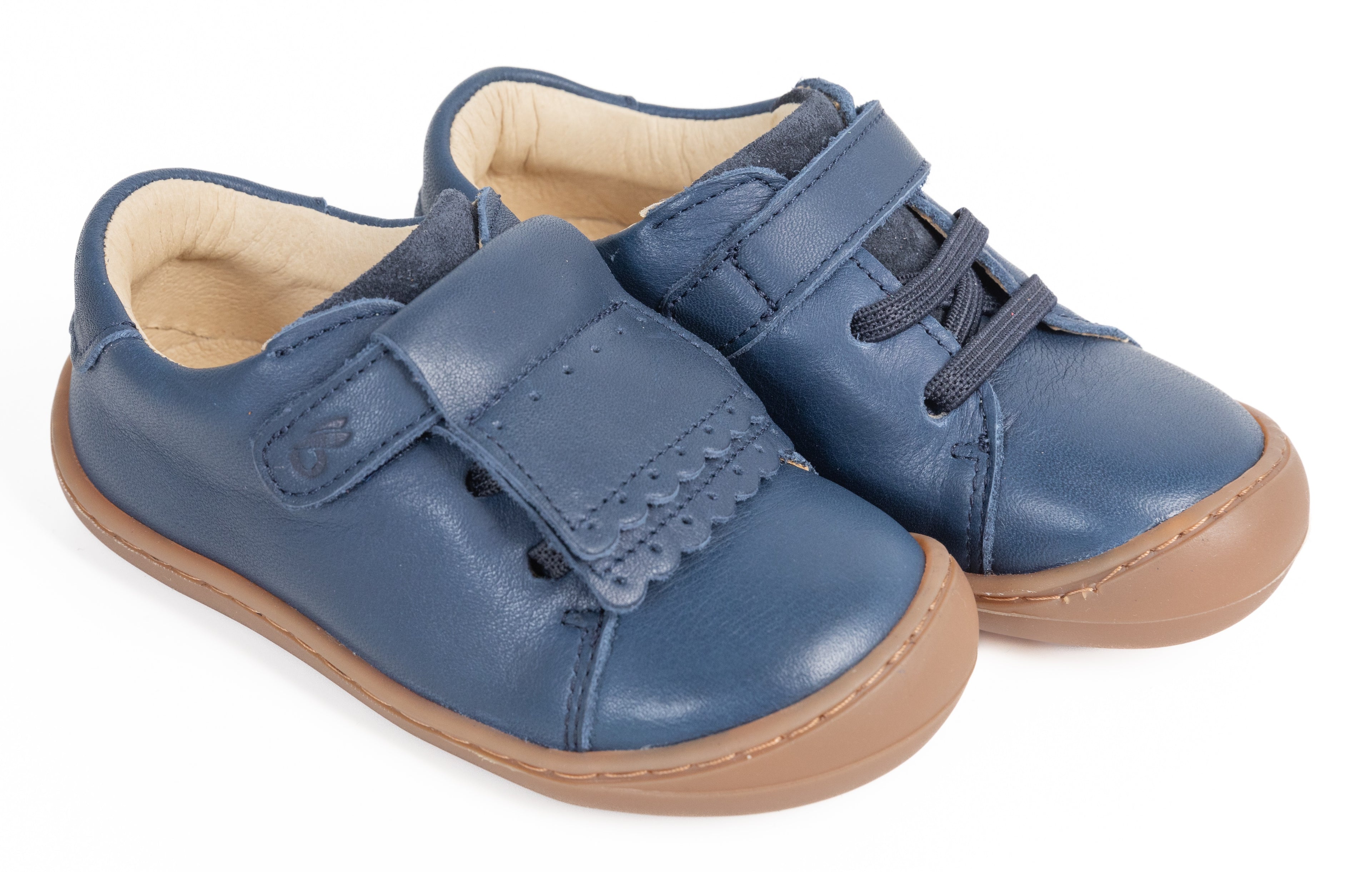 Bunny Barefoot Baby-Mokassins – Weiches Leder, Blau