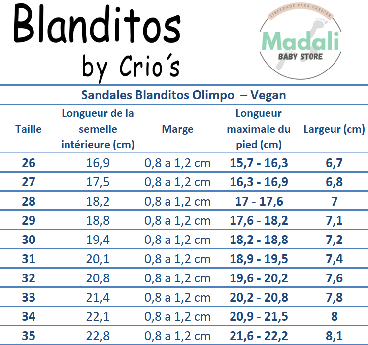 Blanditos Olimpo Kinder Barfusssandalen – Vegan