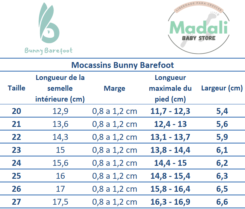 Mocassins Barefoot Bunny Barefoot – Cuir Souple Bébé
